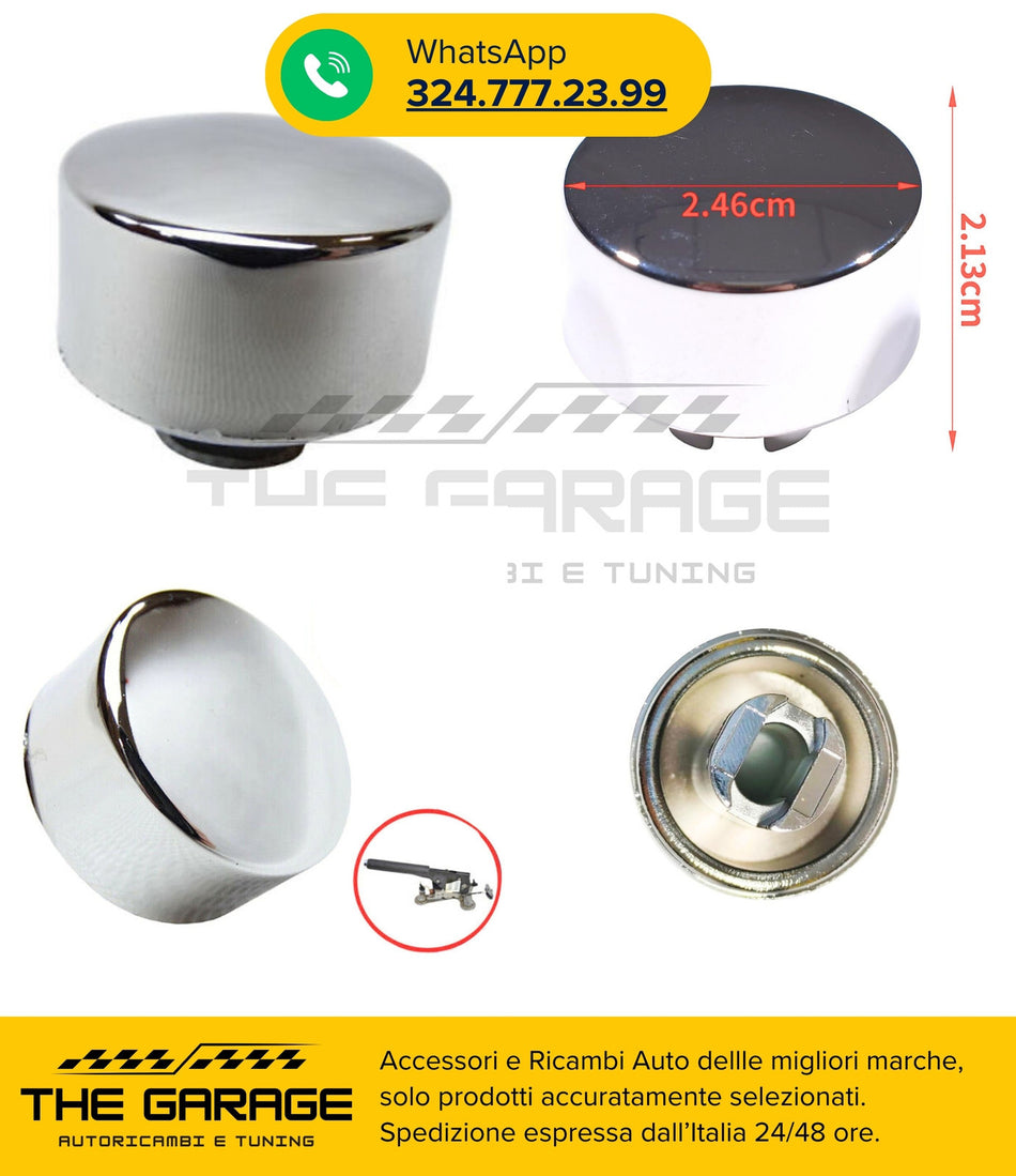 Pulsante CROMATO Freno a Mano per Peugeot 207 208 301, Citroen C3 C4 C Elysee