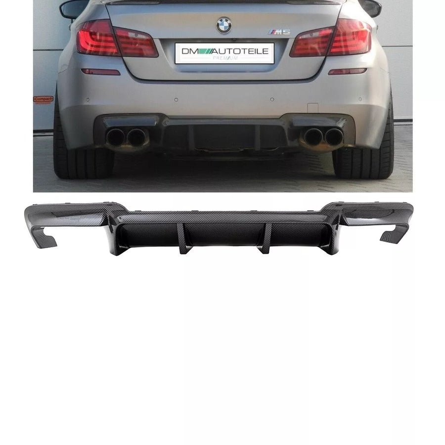 Diffusore posteriore convers. 4 tubi carbonio Lucido per BMW F10 F11 M tranne M5