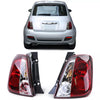 Luci Posteriori Vetro Trasparente Rosso Chiaro per Fiat 500 2007-2015