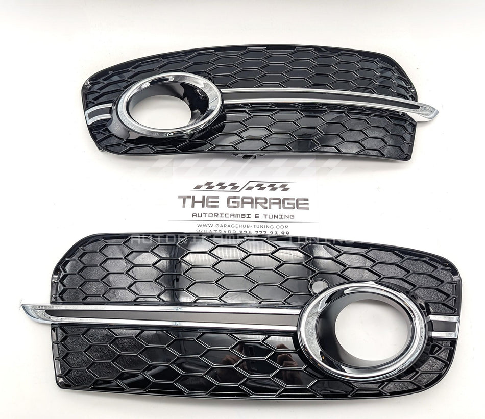 Griglie FENDINEBBIA RSQ5 Look per AUDI Q5 SUV 8R Restyle (2012-2016) NERO CROMO