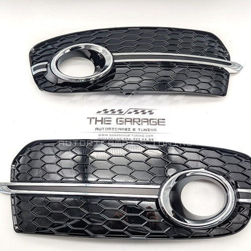 Griglie FENDINEBBIA RSQ5 Look per AUDI Q5 SUV 8R Restyle (2012-2016) NERO CROMO