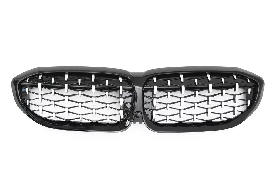 per BMW SERIE 3 G20 G21 GRIGLIA RADIATORE PRE-LCI GRIGLIA DIAMANTE CROMATO NERO