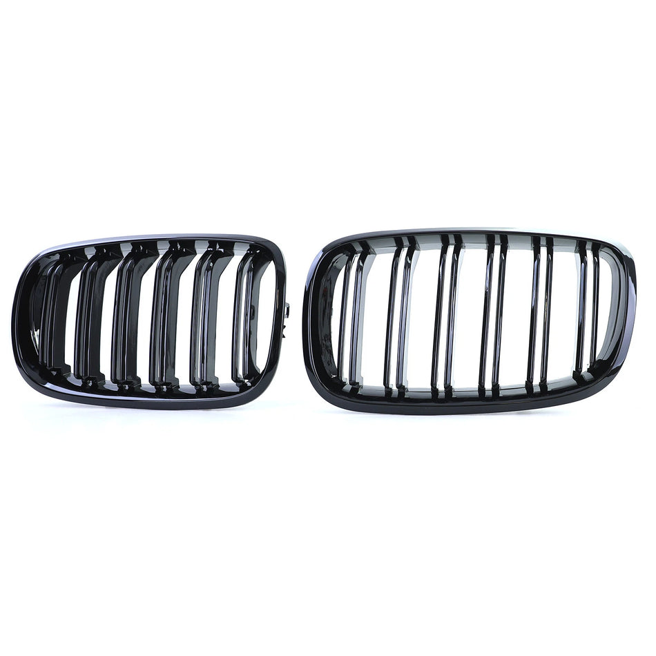 Griglia Sport doppia barra prestazioni lucida adatta per BMW X5 E70 X6 E71