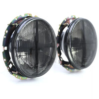 Faro proiettore nero fumè + mirino per vw caddy i 82-92 + jetta i 79-84