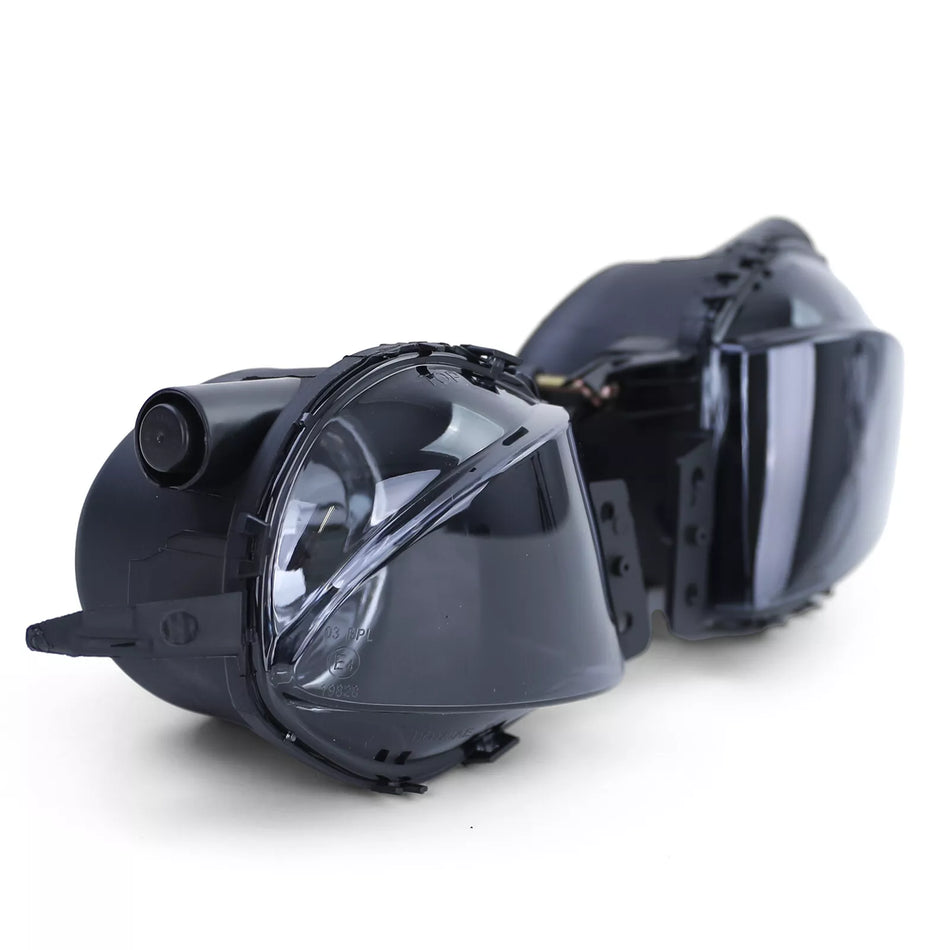 Set fendinebbia vetro trasparente nero fumo adatto per BMW Serie 3 E90 E91 05-08