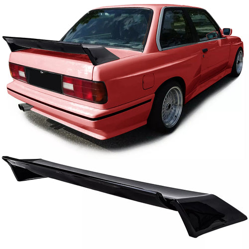 Spoiler posteriore ala posteriore Evo Look Nero in ABS, per BMW Serie 3 E30