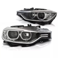 Fari con LED Angel Eyes per BMW Serie 3 F30/F31 2011-2015 Nero