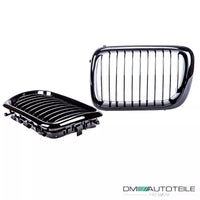 Griglia set Nero Lucido barra singola per BMW Serie 3 E36 lifting 1996