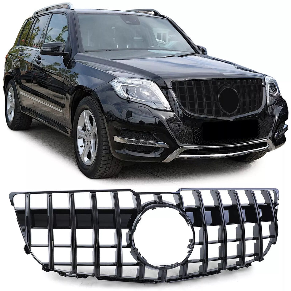 Griglia radiatore sportiva nera lucida per Mercedes GLK X204 Facelift 12-15