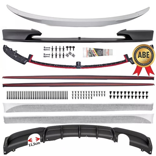 SET spoiler anteriore miniera diffusore Spoiler Posteriore per BMW F30 M Sport