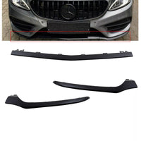 Set spoiler paraurti lama Nero Lucido per Mercedes W205 S205 14-18 AMG Line