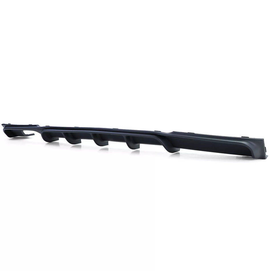 Diffusore posteriore opaco + terminale doppio tubo cromato, per BMW F30 F31