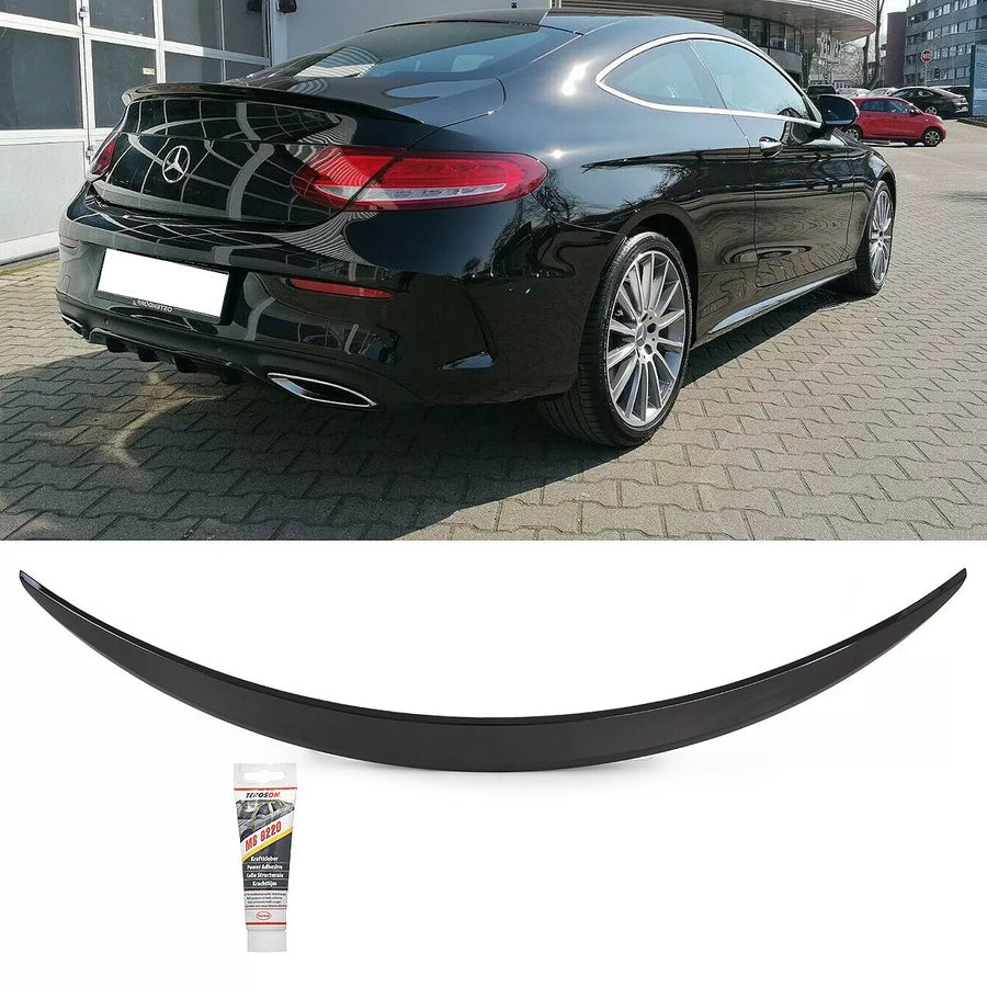 Spoiler Posteriore Bagagliaio Nero per Mercedes W205 C205 Coupé