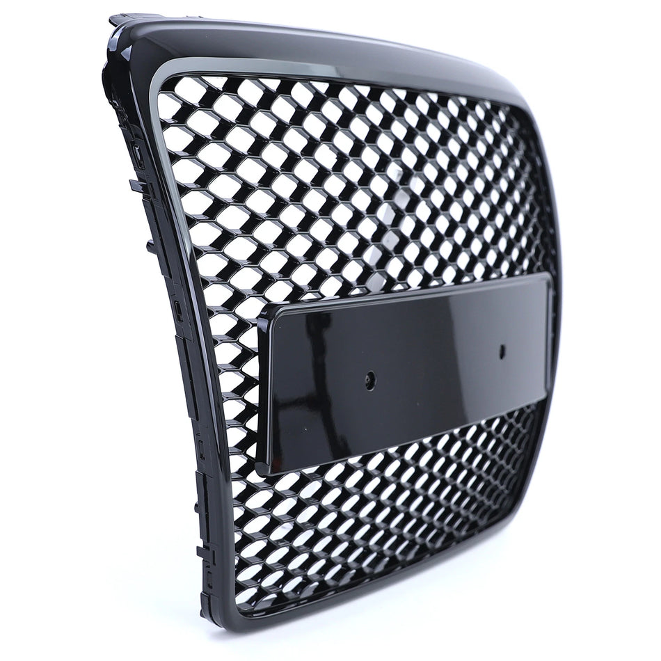Griglia Sport a nido d'ape senza emblema nera lucida per Audi A6 C6 4F 08-11