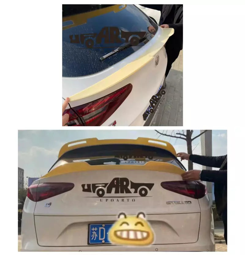 Spoiler Posteriore Nero Lucido per Alfa Romeo Stelvio 949 2017-2023