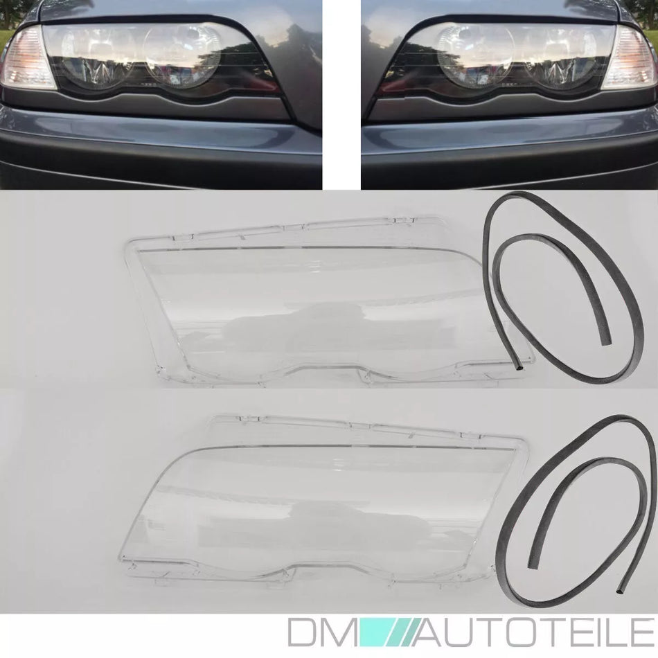 SET Vetro Faro Xenon Alogeno Vetro Faro Set per BMW E46 98-01