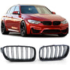 Griglia radiatore sportiva doppia barra nera lucida adatta-per BMW F30 F31 11-19