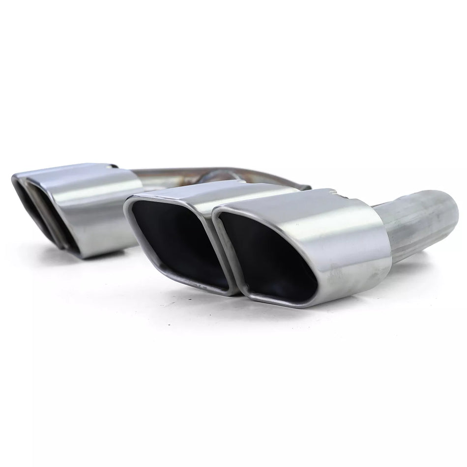 terminali Duplex Turbo Look Acciaio Inox, per Porsche Cayenne 92A Facelift 14-17