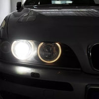 Set fari allo xeno Angel Eyes Nero D2S frecce bianche per BMW Serie 5 E39
