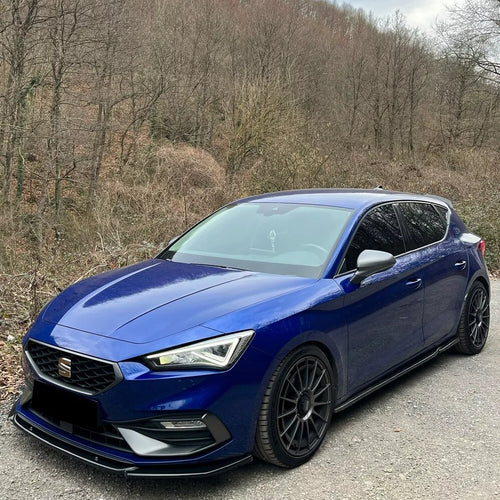 Spoiler anteriore lama Nero Lucido per Seat Leon FR Vorfacelift 2020-2024