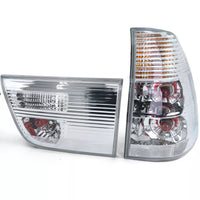 Fanali posteriori trasparenti argento cromato, per BMW X5 E53 99-03 prefacelift