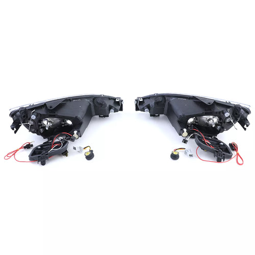 Fari Vetro Trasparente Nero H7 H7 + Adattatore per Peugeot 206 1998-2008