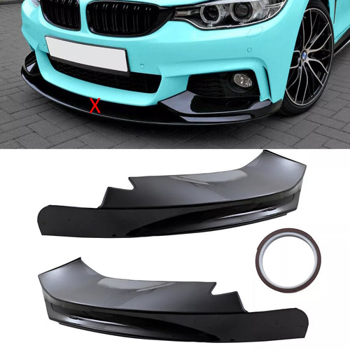 Flaps labbra spoiler angoli Nero Lucido per BMW F32 F33 F36 M Sport