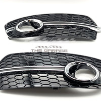 Griglie FENDINEBBIA RSQ5 Look per AUDI Q5 SUV 8R Restyle (2012-2016) NERO CROMO