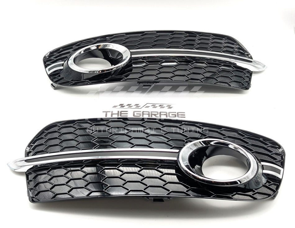 Griglie FENDINEBBIA RSQ5 Look per AUDI Q5 SUV 8R Restyle (2012-2016) NERO CROMO