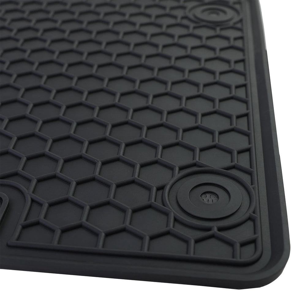 Tappetini auto in gomma nero set premium per Fiat 500 500C 2007-2022