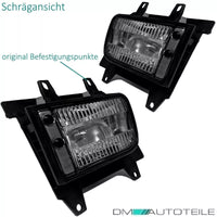 SET FENDINEBBIA vetro Nero + lampadine H3 per BMW E30 Facelift 1987