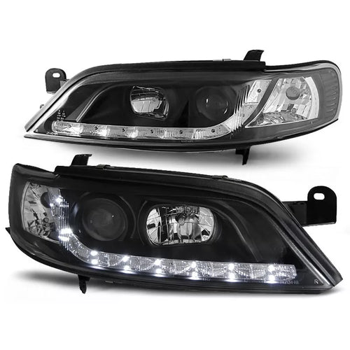 Fari Luce Diurna LED Nero per Opel Vectra B FL 99-02