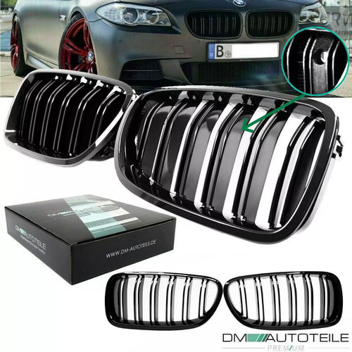 DM Nightvision set Griglia Nero Lucido doppio ponte per BMW F10 F11