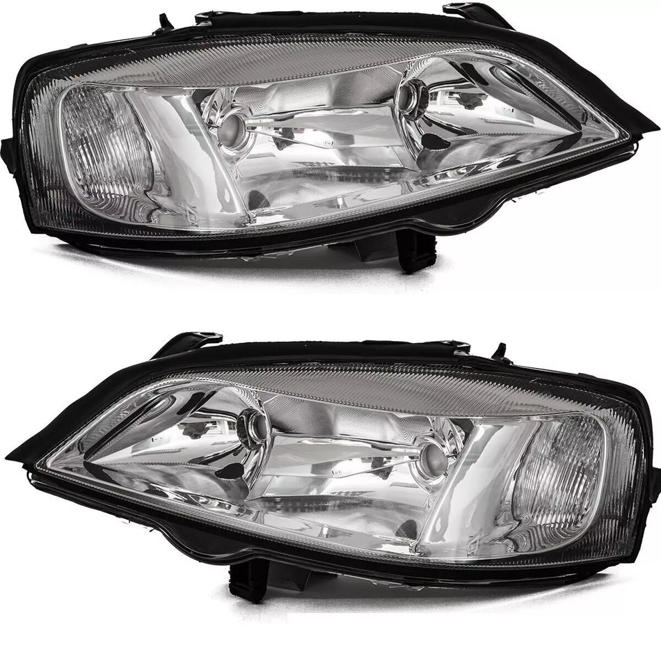 SET FARI OPEL ASTRA G VETRO DESTRO SINISTRO CROMO HELLA VERSIONE GARANZIA