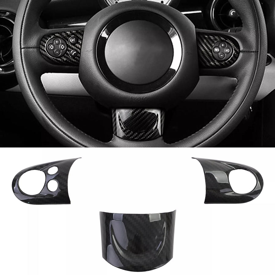 Mascherine volante vero carbonio set 3 pezzi adatte per Mini R55 R56 R57 R58 R59