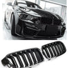 per BMW SERIE 3 F30 F31 SPORT GRIGLIA DOPPIA BARRA LUCIDA NERO