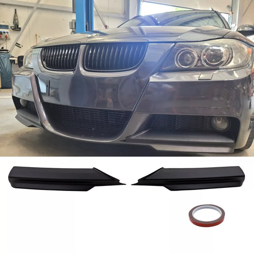 Set flaps splitter spoiler lama Nero Opaco per BMW Serie 3 E90 E91 M 05-08