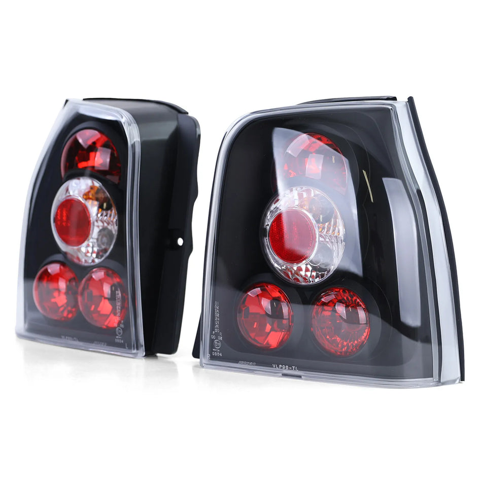 Luci posteriori vetro trasparente nere per VW Lupo + Seat Arosa