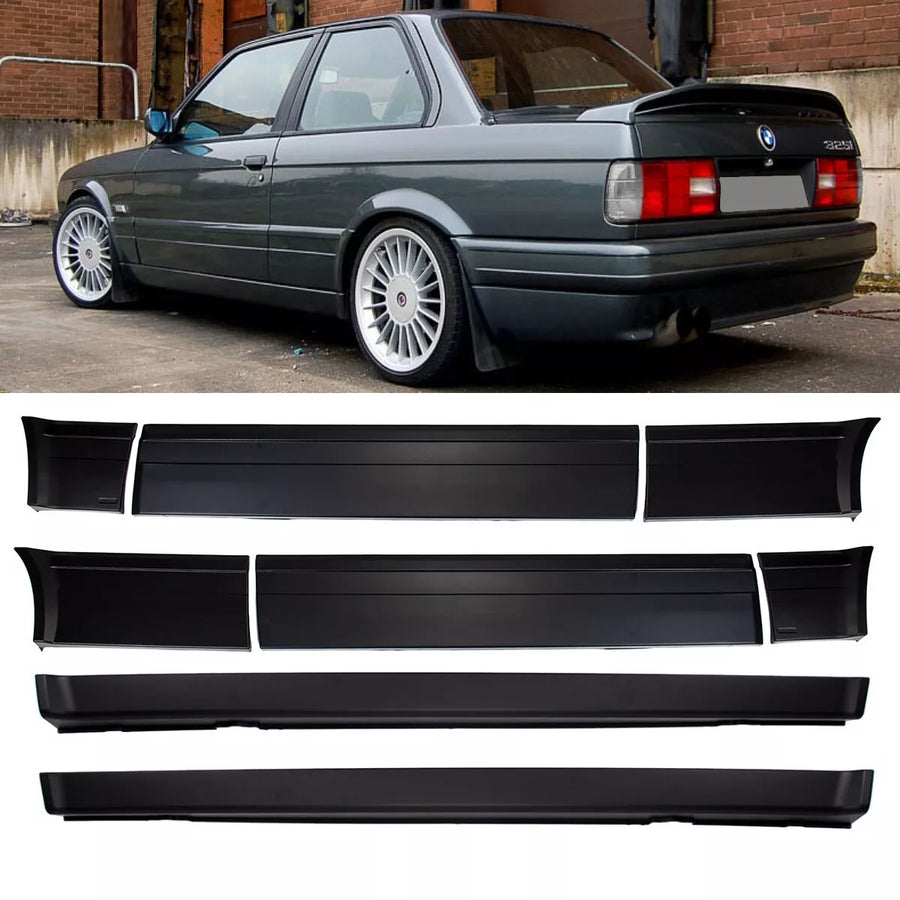 Set minigonne laterali Sportive XXL + assi per BMW E30 M Technik Coupe 1982-1994