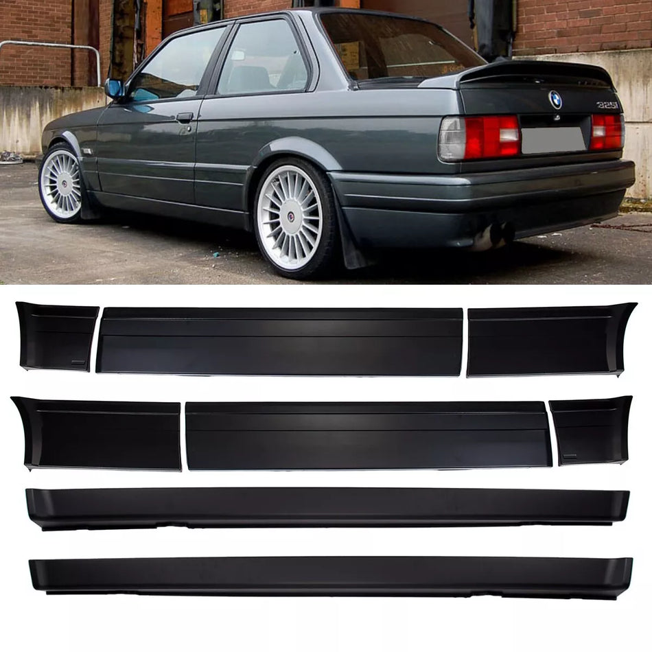 Set minigonne laterali Sportive XXL + assi per BMW E30 M Technik Coupe 1982-1994
