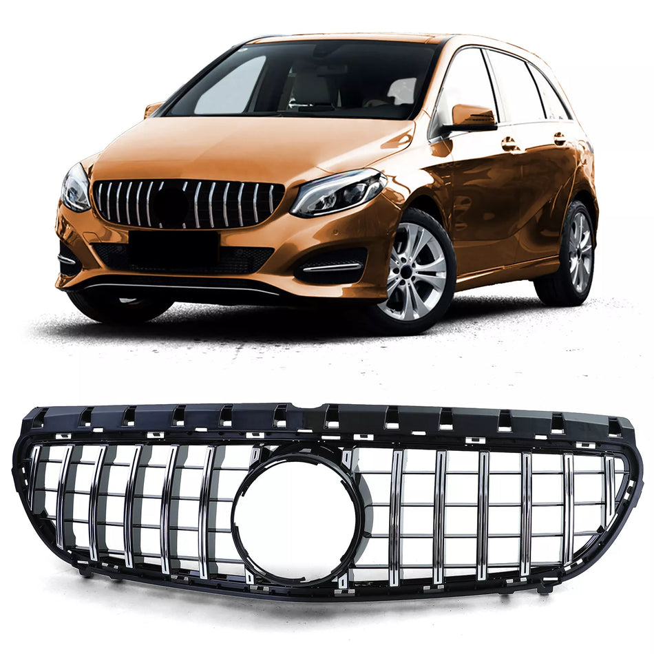Griglia Sport nera lucida cromata adatta per Mercedes Classe B W246 14-18