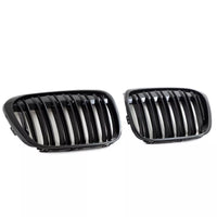 Set Griglia doppia barra nera griglia lucida per BMW X1 F48 anno 2014>