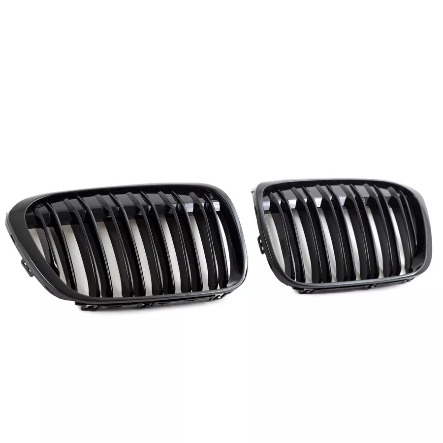 Set Griglia doppia barra nera griglia lucida per BMW X1 F48 anno 2014>