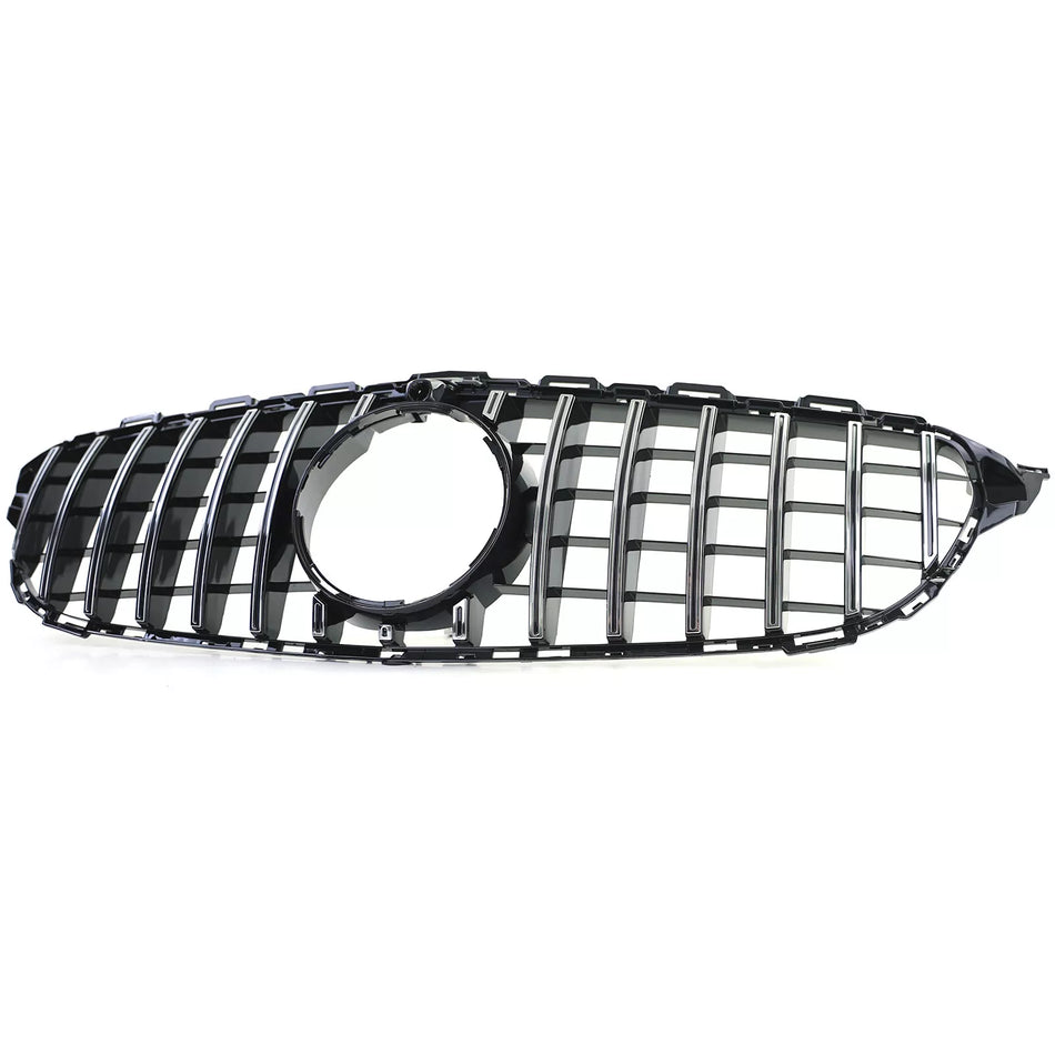 Griglia radiatore sportiva Nero cromo, per Mercedes Classe C W205 S205 14-18