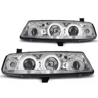 Fari Angel Eyes led cromato per opel calibra 1990 al 1997