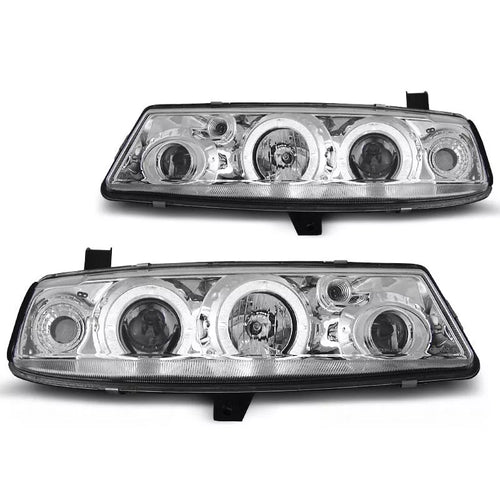 Fari Angel Eyes led cromato per opel calibra 1990 al 1997