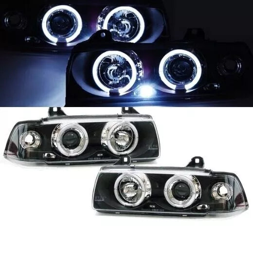 Angel Eyes Fari Black per E36 tutte Coupe Cabrio 90-99