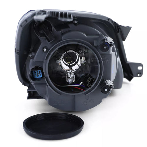 Faro proiettore H4 nero + motore sinistro per Ford Fiesta JH JD 05-07