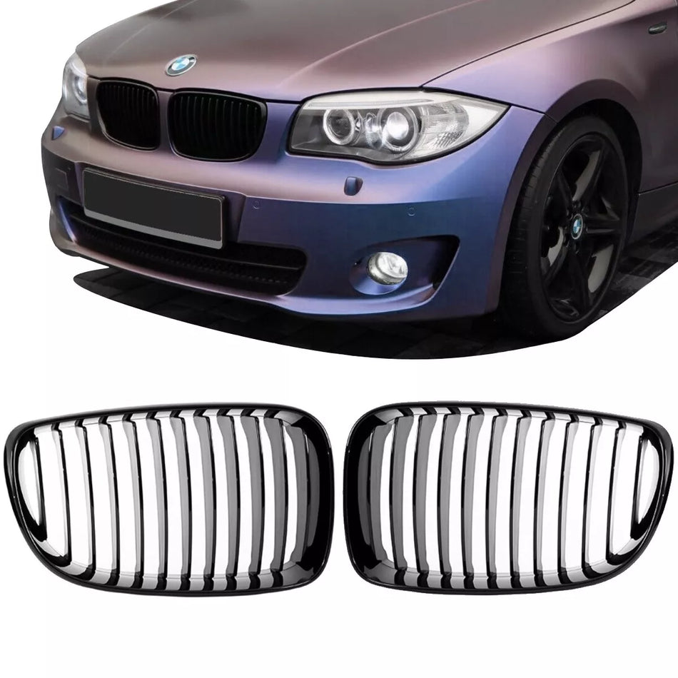 Griglia Nero Lucido controvento per BMW E81 E82 E87 E88 Facelift 07-13