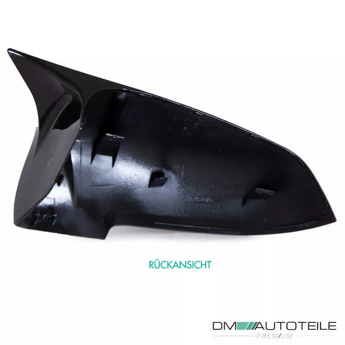 SET TAPPI SPECCHIETTI Nero Lucido per BMW Serie 5 F10 F11 F07 F18 F06 F12 F13